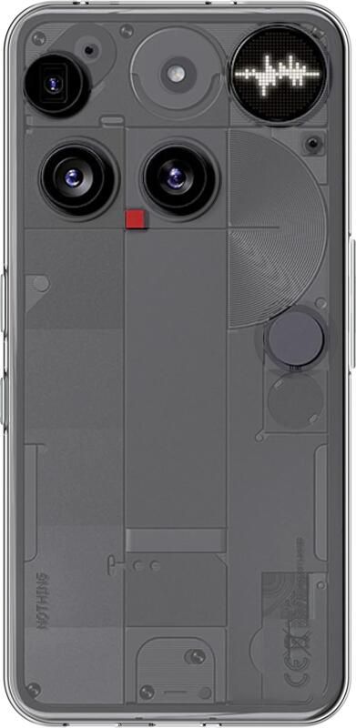 Just in case Soft Design Nothing Phone (3) Back Cover Transparant