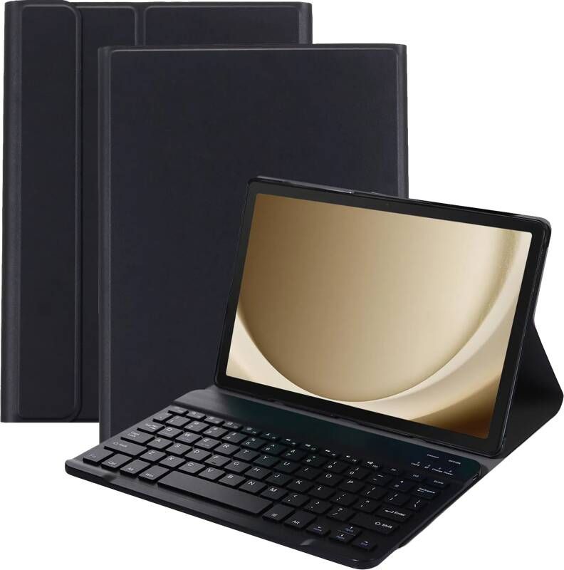 Just in case Premium Samsung Galaxy Tab A9 Plus Toetsenbord Hoes QWERTY Zwart