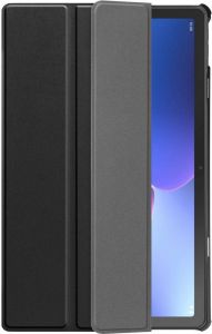Just in case Smart Tri-fold Lenovo Tab M10 Plus (3e generatie) Book Case Zwart