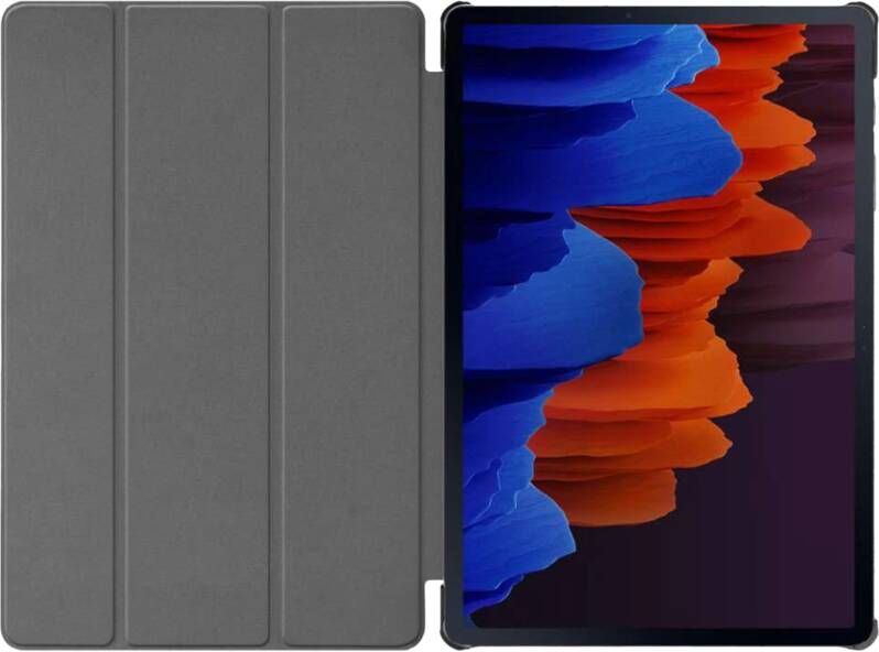 Just in case Tri-Fold Samsung Galaxy Tab S7 Plus Book Case Zwart