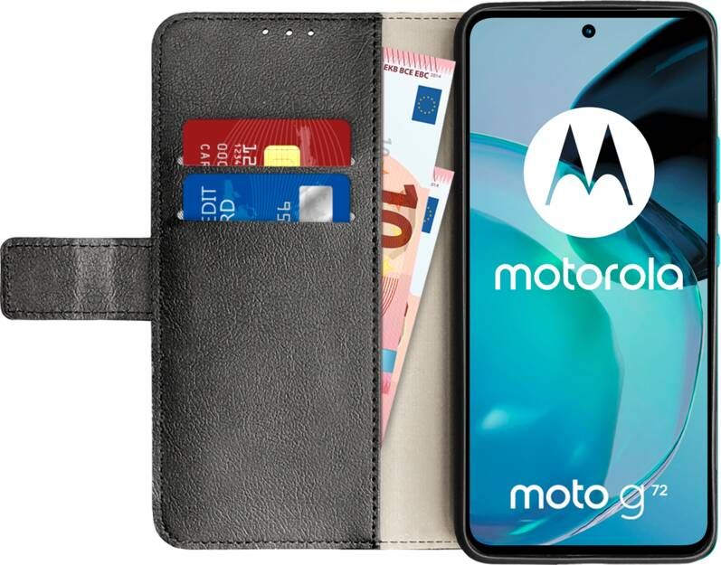 Just in case Wallet Motorola G72 Book Case Zwart