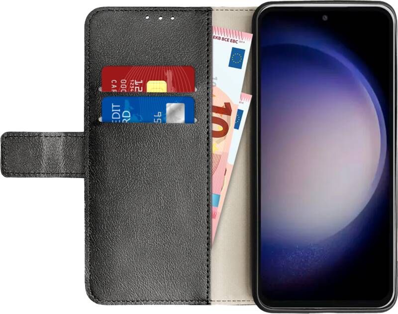 Just in case Wallet Samsung Galaxy S23 FE Book Case Zwart