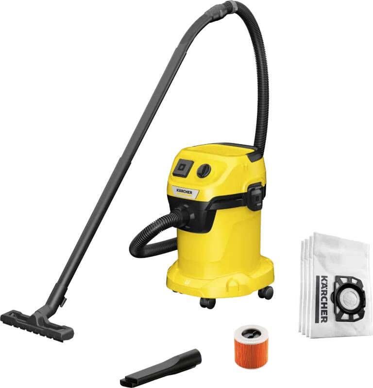 Karcher WD 3 P V-17 4 20 + Stofzuigerzak voor WD 2 Plus WD 3 (4x)
