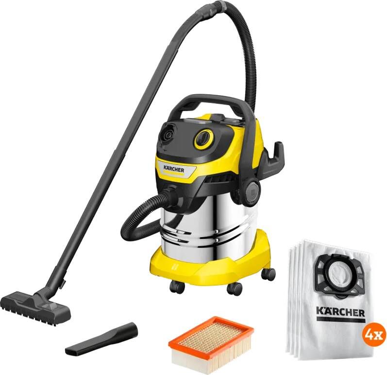 Karcher WD 4 S V-20 5 22 + Stofzuigerzak voor WD 4 5 6 (4x)