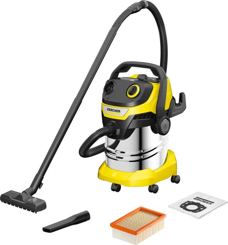 Kärcher WD 5 S V-25 5 22 nat- en droogzuiger 1100W RVS vuilreservoir 25L stroomkabel 5m