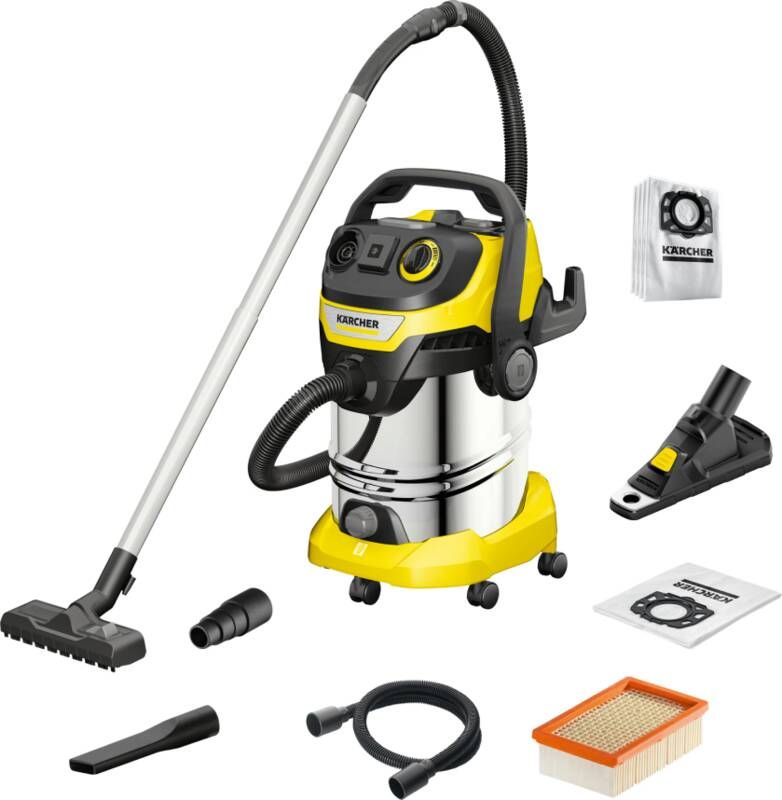 Karcher WD 6 P S V-30 6 22 T incl. boorstofopvanger + stofzuigerzakken (4x)