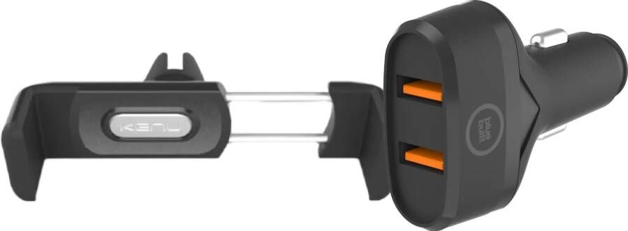 Kenu Telefoonhouder Auto Luchtrooster + BlueBuilt Autolader Quick Charge 18W