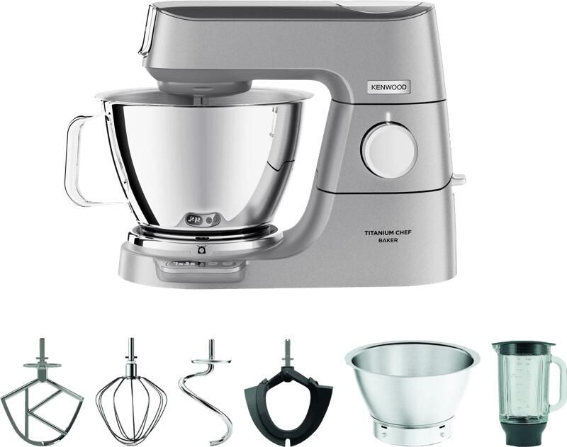 Kenwood KVC85.124SI Chef Baker multifunctionele 2 kommen 5L en 3 5L 1200W Geïntegreerde weegschaal 6kg