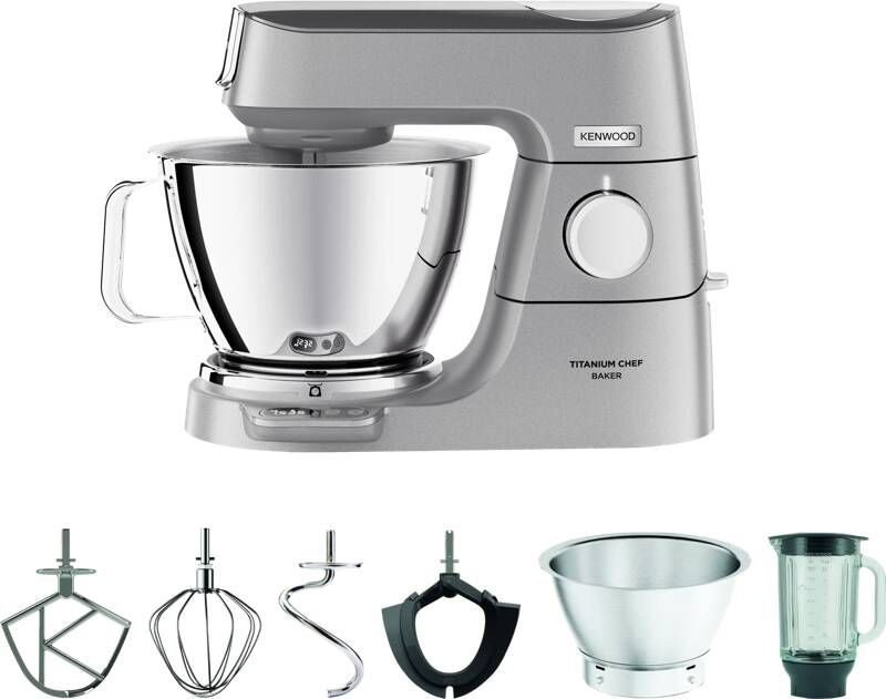 Kenwood KVC85.124SI Chef Baker multifunctionele 2 kommen 5L en 3 5L 1200W Geïntegreerde weegschaal 6kg