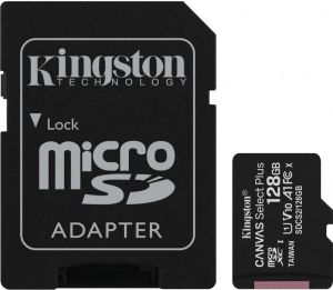 Kingston microSDXC Canvas Select Plus 128GB 100 MB s + SD adapter