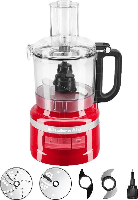 KitchenAid Foodprocessor Multifunctionele Keukenmachine voor verschillende soorten ingrediënten Compacte keukenapparatuur voor hakken snijden raspen kneden 1 7 L Rood