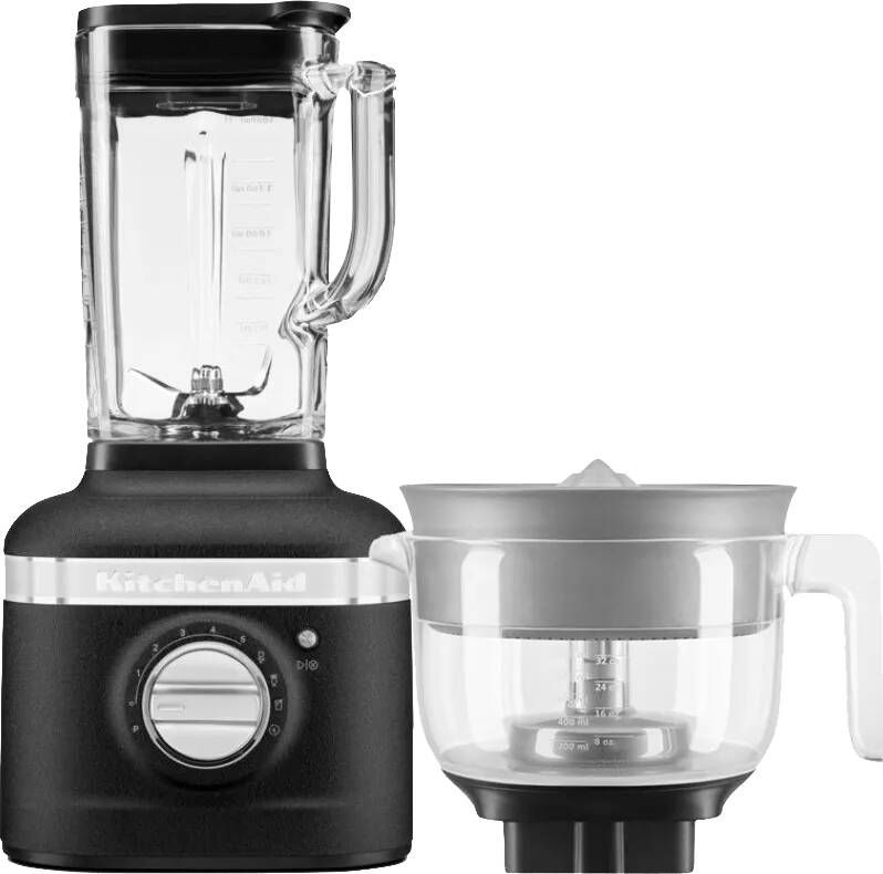 KitchenAid Artisan K400 5KSB4026EBK Vulkaanzwart + citruspers opzetstuk