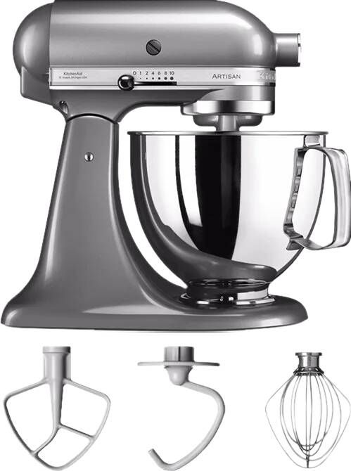 Kitchenaid Artisan 5KSM125ECU Contour Zilver | Keukenrobots | Keuken&Koken Keukenapparaten | 5KSM125ECU