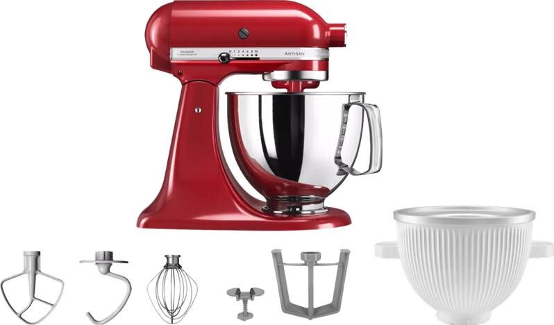 KitchenAid Artisan Mixer 5KSM125 Keizerrood + IJsbereider