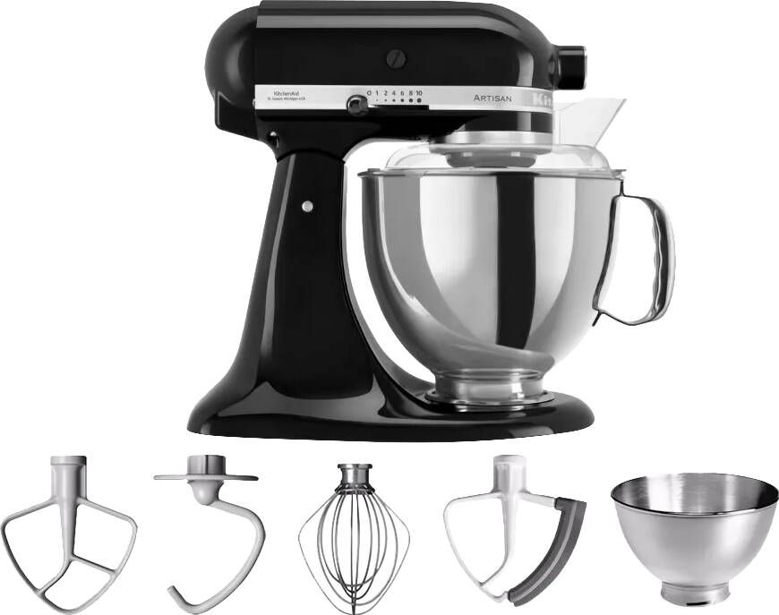 Kitchenaid Artisan 5KSM175PSEOB Onyx Zwart | Keukenrobots | Keuken&Koken Keukenapparaten | 5KSM175PSEOB