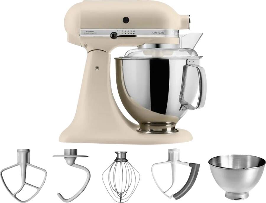 Kitchenaid Keukenmachine Artisan kantelbare kop fresh linen 4.8 liter 5KSM175PSEFL