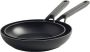 KitchenAid Classic Forged Aluminium koekenpannen set 2-delig zwart inductie anti-aanbak PFAS-vrij - Thumbnail 1