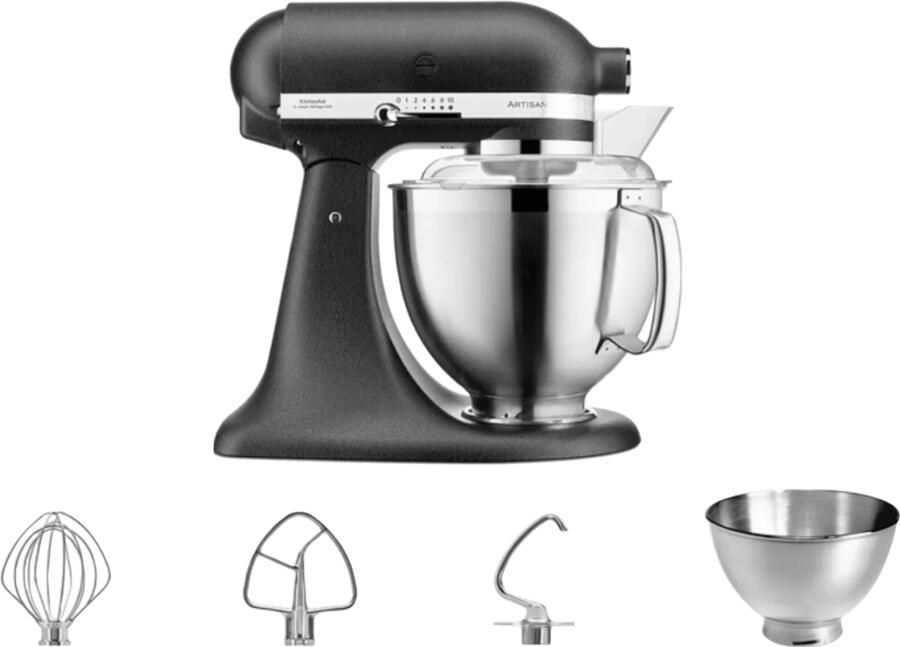 Kitchenaid Artisan 5KSM185PSEBK Vulkaanzwart | Keukenrobots | Keuken&Koken Keukenapparaten | 5413184120917