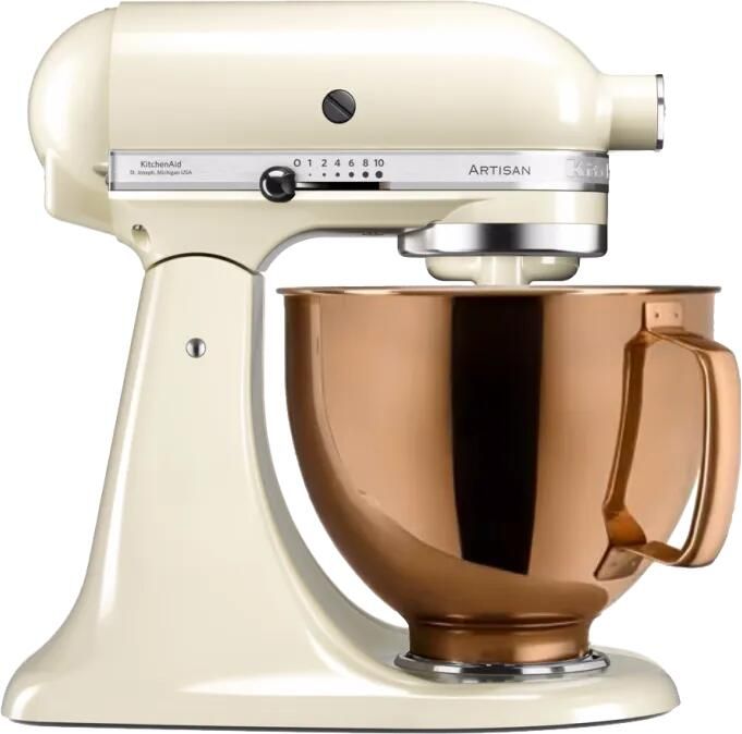 KitchenAid Artisan Mixer 5KSM125 Amandelwit + Design Mengkom Koper