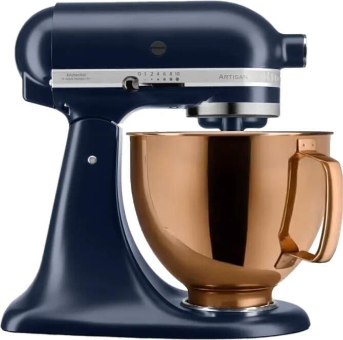 KitchenAid Artisan Mixer 5KSM125EIB Blauw + Design Mengkom Koper