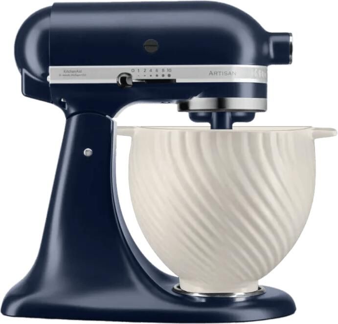 KitchenAid Artisan Mixer 5KSM125EIB Blauw + Design Mengkom Wit
