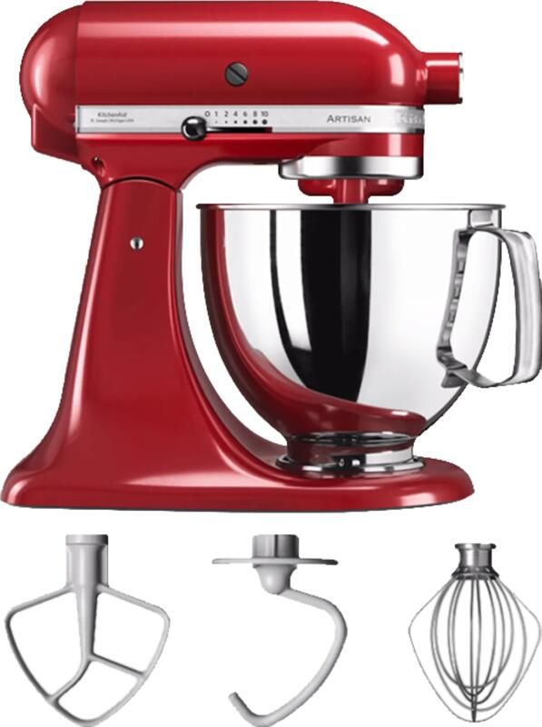 Kitchenaid Artisan 5KSM125EER Keizerrood | Keukenrobots | Keuken&Koken Keukenapparaten | 5KSM125EER