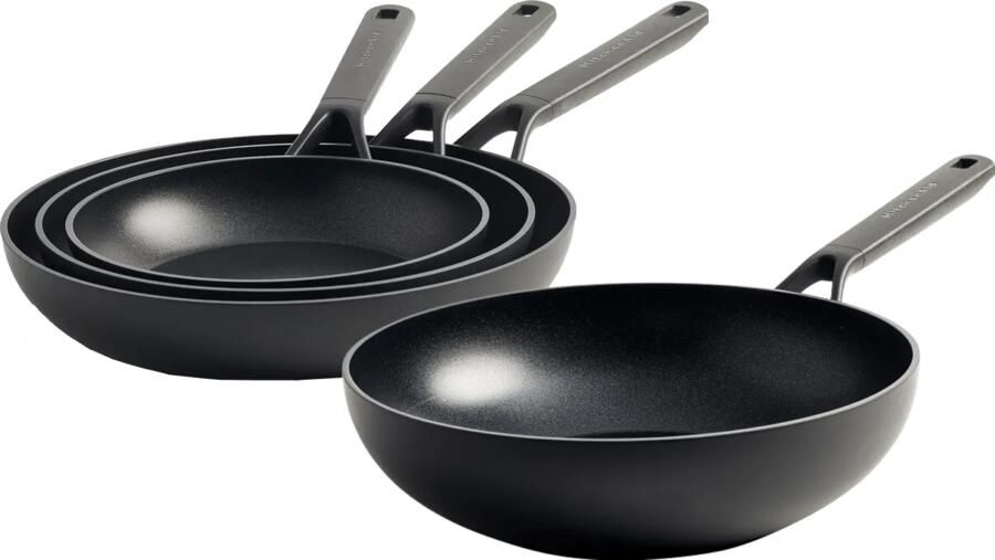 KitchenAid Classic Forged Koekenpannenset 20 + 24 + 28 cm + Wokpan 28 cm