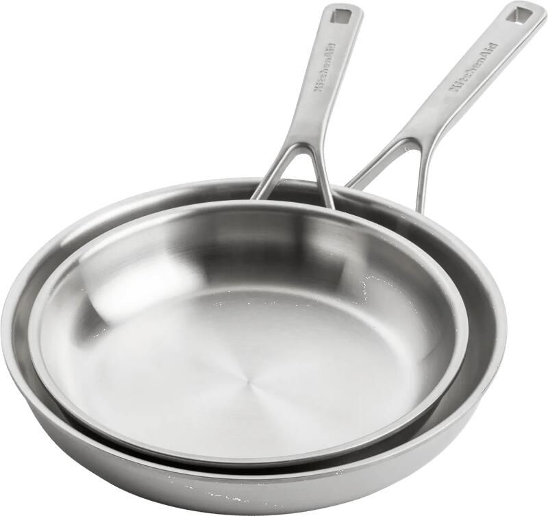 KitchenAid Koekenpannenset Multi-Ply Stainless Steel ø 24 en 28 cm