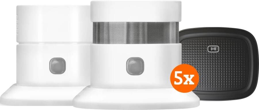 Klikaanklikuit ZSDR-850 (3 jaar) 5-Pack + Koolmonoxidemelder + Smart Bridge