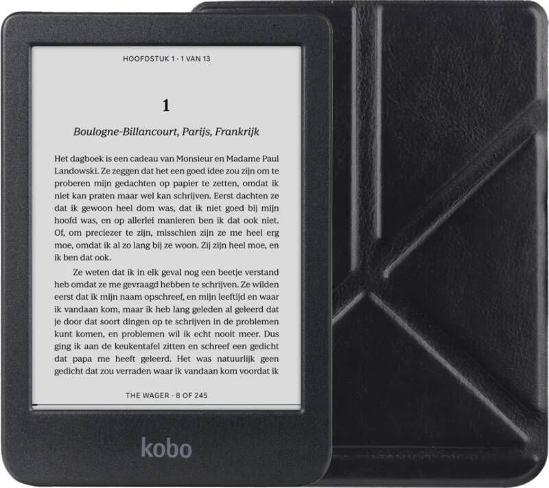 Kobo Clara BW Zwart + BlueBuilt Book Case Zwart