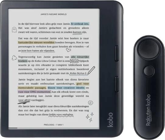 Kobo Libra Colour Zwart + Remote