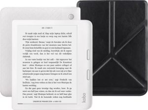 Kobo Libra 2 Wit + BlueBuilt Book Case Zwart