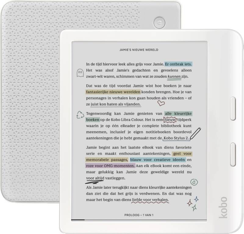 Kobo Libra Colour White | Smartphones tablets en meer | 0681495009480