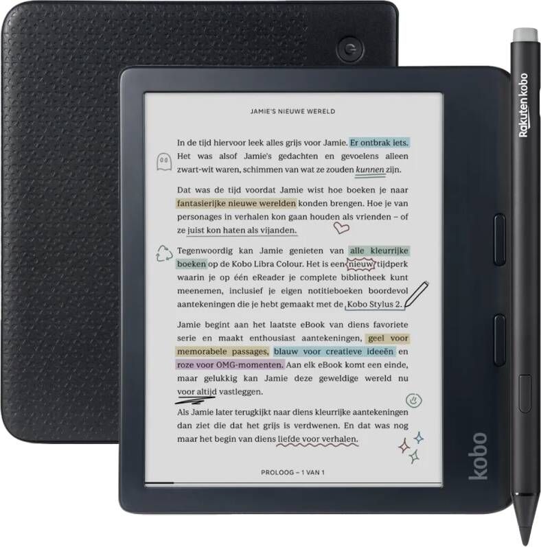Kobo Libra Colour Zwart + Stylus 2