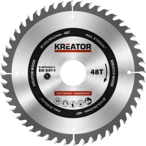Kreator KRT020411 Zaagblad hout 165 mm 48T