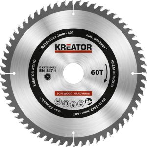 Kreator Zaagblad voor Hout 210x30x2.2mm 60T