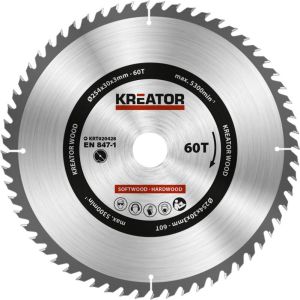 Kreator KRT020428 Zaagblad hout 254 mm -60T