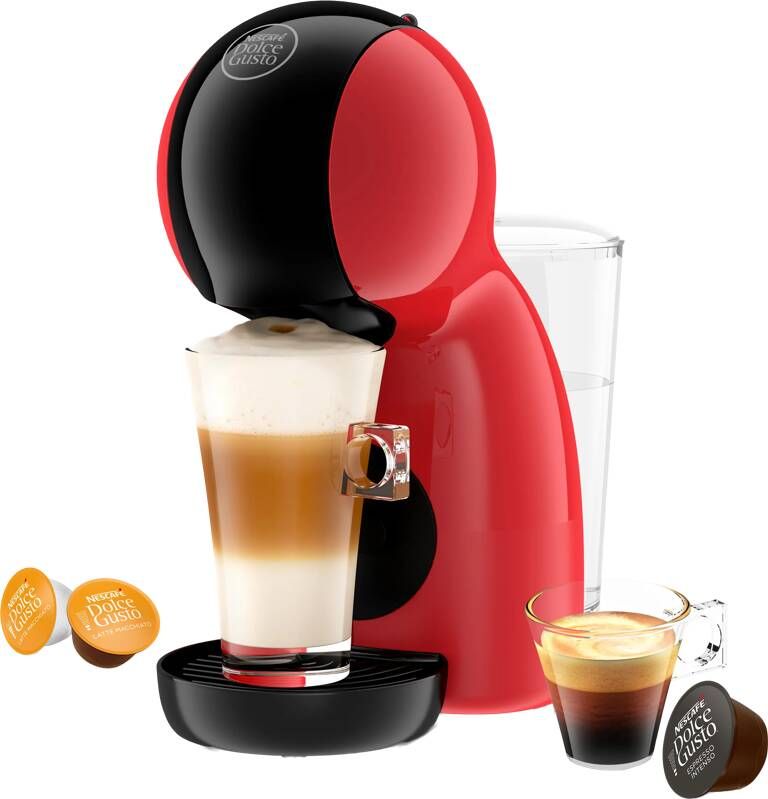 Krups Nescafé Dolce Gusto Piccolo XS rood koffiezetapparaat Ultra Compact koffiepad koffiemachine multidranken intuïtieve druk 15 bar eco-modus KP1A3510