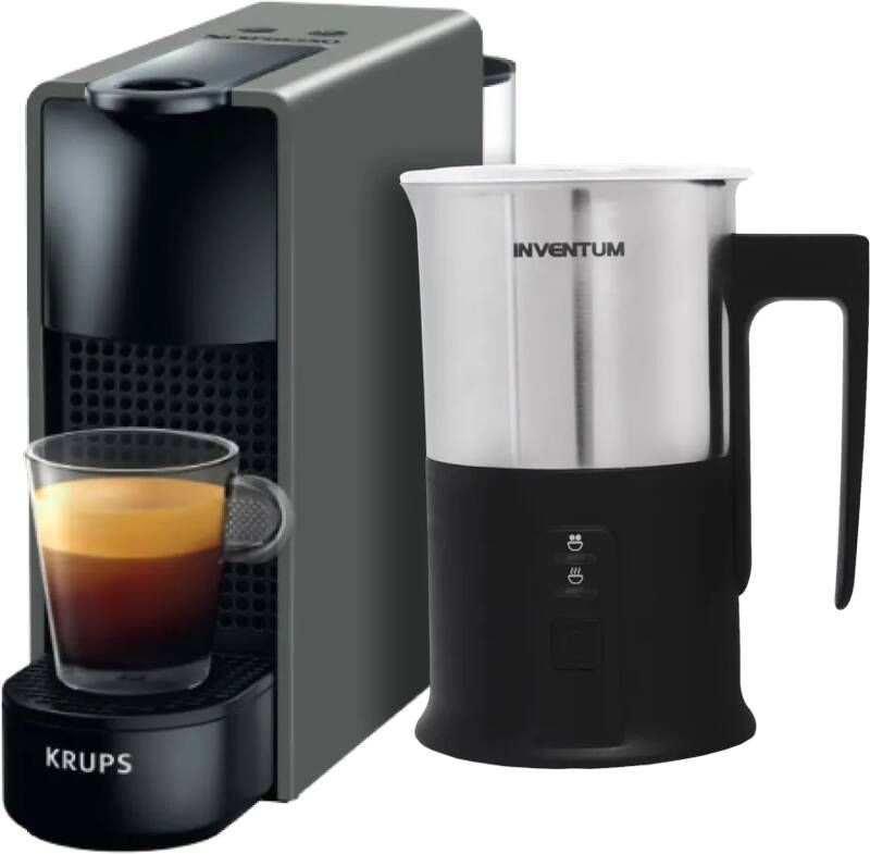 Krups Nespresso Essenza Mini XN110B Grijs + Melkopschuimer