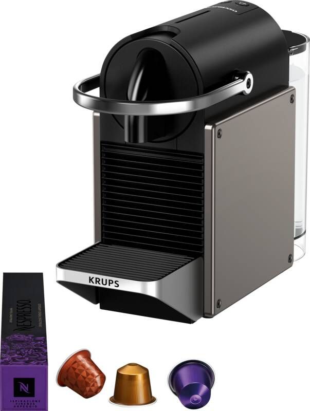 Krups Nespresso Pixie XN306T PIixie Koffiecupmachine Titan