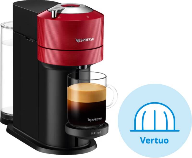 Krups Vertuo Next XN9105 nespresso koffiezetapparaat (rood)