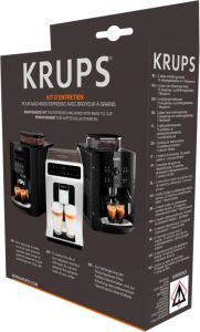 Krups Onderhoudsset XS5300 10 reinigingstabletten 2x speciale ontkalker 1 claris chloor- en kalkfiltercartridge 1 waterhardheid teststroken