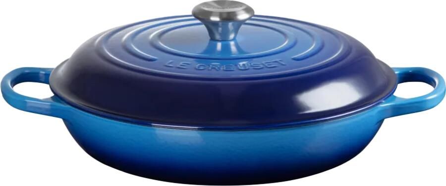 Le Creuset Signature Campagnard braadpan 30 cm azure