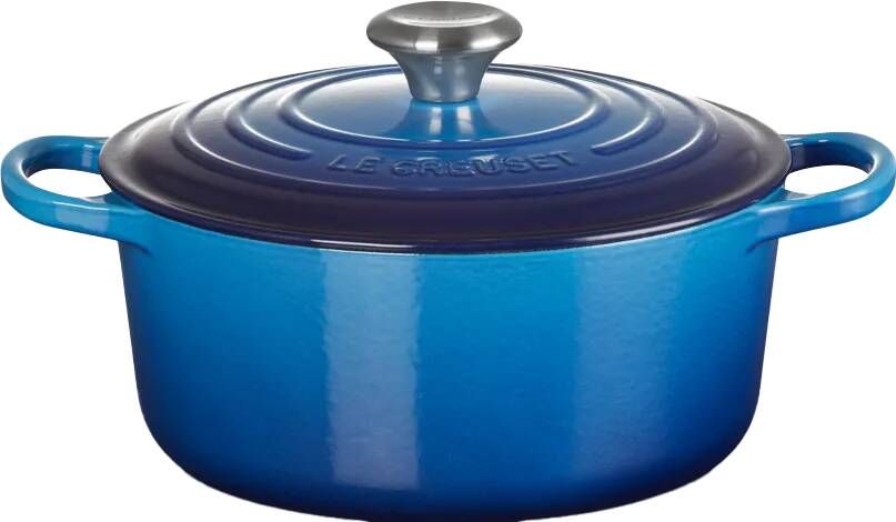 Le Creuset Gietijzeren Ronde Braadpan Azure 26cm 5.3L | Potten&Pannen | Keuken&Koken Keukengerei | 0024147287759