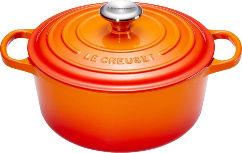 Le Creuset Gietijzeren Ronde Braadpan Oranjerood 26cm 5 3l | Potten&Pannen | 0024147260929