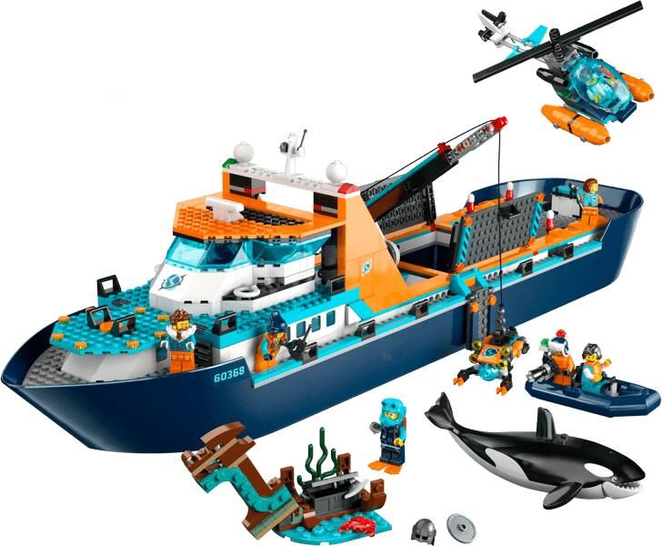LEGO City Poolonderzoeksschip Groot Drijvend Boot Speelgoed Set voor Kinderen 7+ 60368