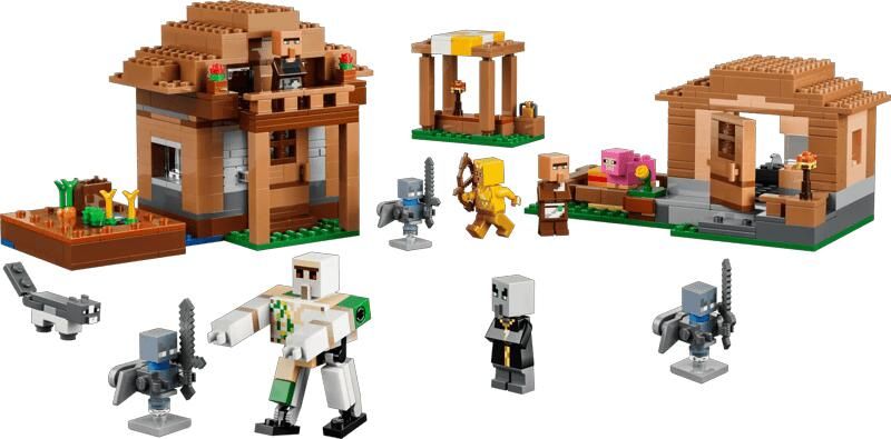 LEGO Minecraft 21596 de aanval van de tovenaar op het dorp