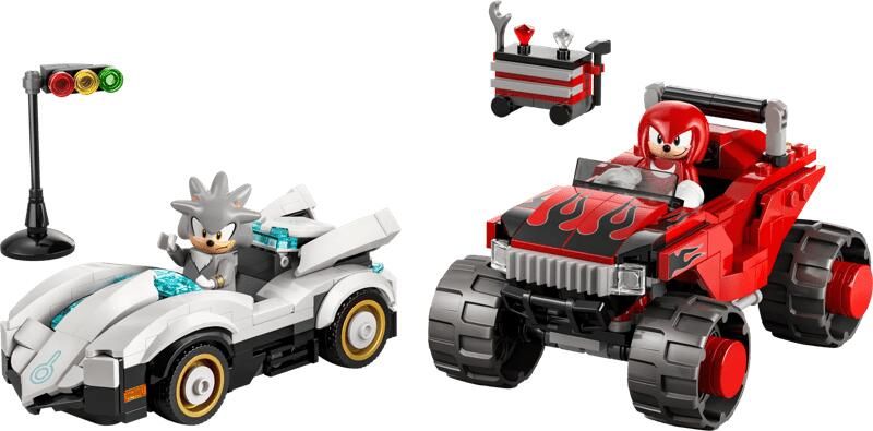 Lego Sonic Silvers auto vs. Knuckles' monstertruck 77118