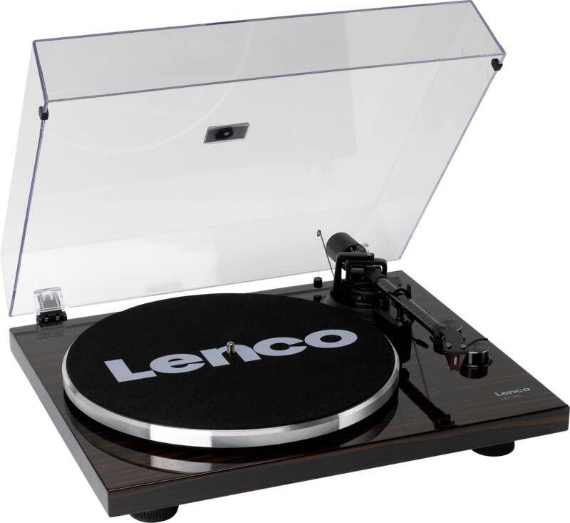 Lenco Platenspeler met Bluetooth en Ortofon 2M Red cartridge inclusief verchroomde platenstabilisator Walnoot