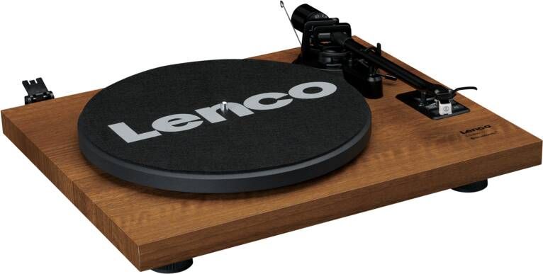 Lenco Platenspeler met ingebouwde versterker en Bluetooth plus 2 externe speakers Hout